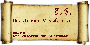 Breslmayer Viktória névjegykártya